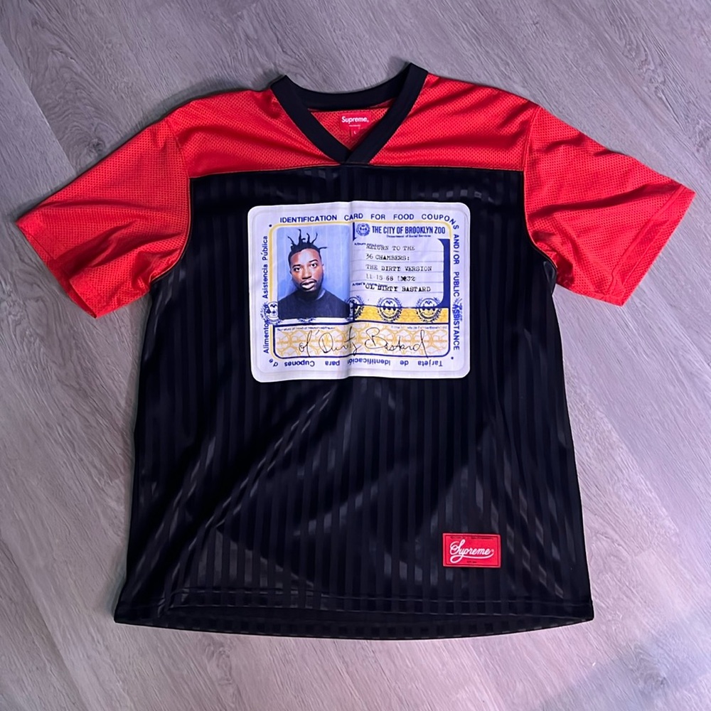 Supreme Old Dirty Bastard (ODB) Red and Black Jersey New With sticker ( large )
